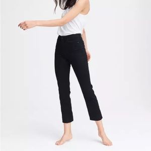 Rag & bone Nina High-Rise Cigarette coated waxy black